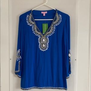 Lilly Pulitzer beautiful beaded tunic size XS